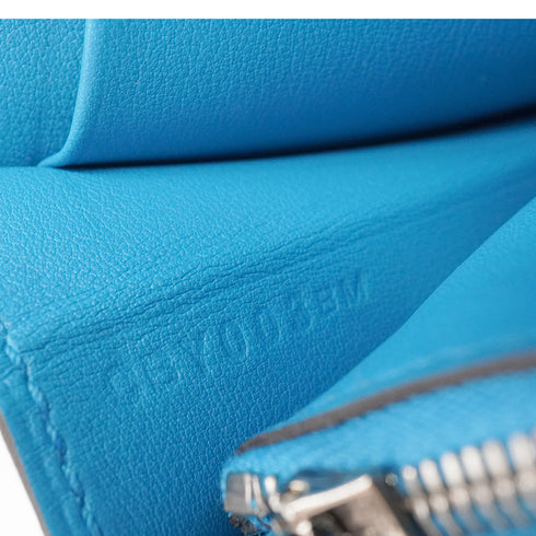 HERMES JIGE DUO BLEU ZANZIBAR VEAU SWIFT CLUTCH BAG 2018 C STAMP 90338875
