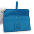 HERMES JIGE DUO BLEU ZANZIBAR VEAU SWIFT CLUTCH BAG 2018 C STAMP 90338875