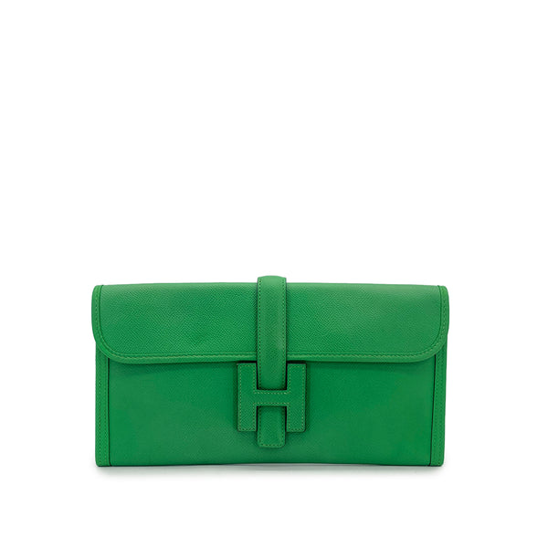 HERMES JIGE ELAN 29 BAMBOU VEAU EPSOM CLUTCH BAG 2016 X STAMP 90327399