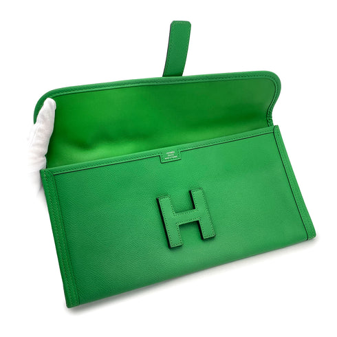 HERMES JIGE ELAN 29 BAMBOU VEAU EPSOM CLUTCH BAG 2016 X STAMP 90327399