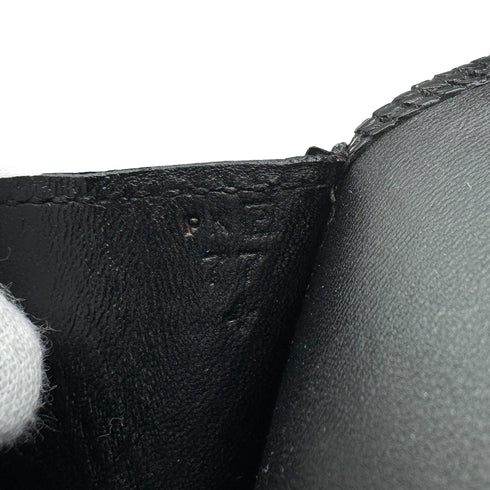 HERMES JIGE ELAN 29 BLACK LIZARD VEAU SWIFT CLUTCH BAG 2012 SQUARE P 90313546