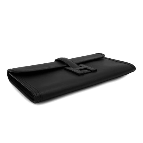 HERMES JIGE ELAN 29 BLACK SWIFT CLUTCH BAG 2018 C STAMP 90326838
