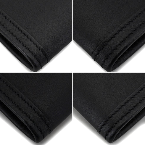 HERMES JIGE ELAN 29 BLACK VEAU SWIFT CLUTCH BAG 2017 A STAMP 90344464