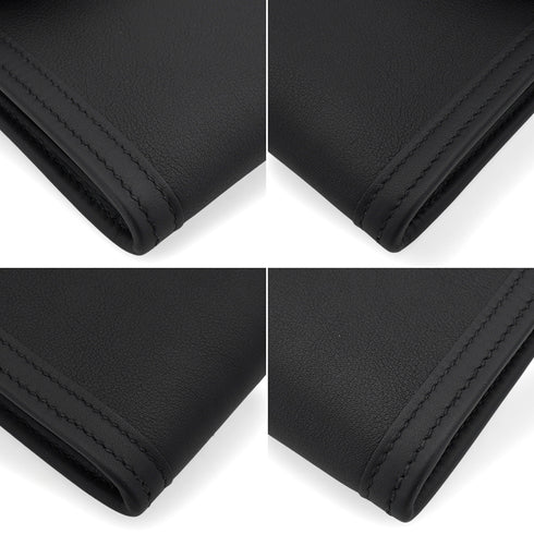 HERMES JIGE ELAN 29 BLACK VEAU SWIFT CLUTCH BAG 2023 B STAMP 90344350