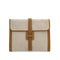 HERMES JIGE GM CLUTCH BAG GOLD COUCHEVEL TOILE H 1978 CIRCLE H 90313292