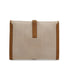 HERMES JIGE GM CLUTCH BAG GOLD COUCHEVEL TOILE H 1978 CIRCLE H 90313292