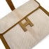 HERMES JIGE GM CLUTCH BAG GOLD COUCHEVEL TOILE H 1978 CIRCLE H 90313292