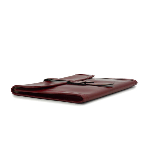 HERMES JIGE GM ROUGE H BOXCALF CLUTCH BAG 1983 CIRCLE M 90335884