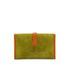 HERMES JIGE MINI ANIS GREEN ORANGE DEBRIS CLUTCH BAG 2006 SQUARE J 90326664