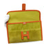 HERMES JIGE MINI ANIS GREEN ORANGE DEBRIS CLUTCH BAG 2006 SQUARE J 90326664