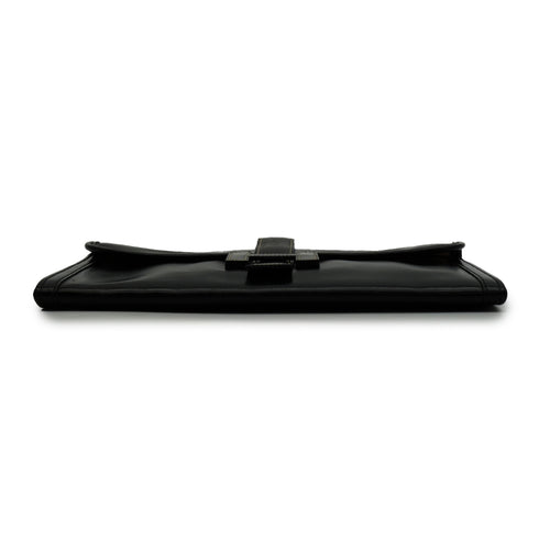 HERMES JIGE PM BLACK BOXCALF CLUTCH BAG 1981 CIRCLE K 90341911