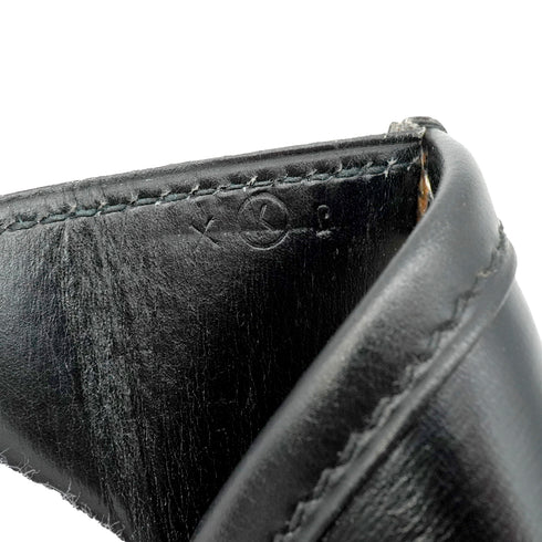 HERMES JIGE PM BLACK BOXCALF CLUTCH BAG 1981 CIRCLE K 90341911