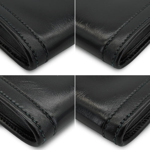 HERMES JIGE PM BLACK BOX CALF CLUTCH BAG 1989 CIRCLE S 90336793
