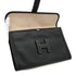 HERMES JIGE PM BLACK EPSOM CLUTCH BAG 2008 SQUARE L 90334494