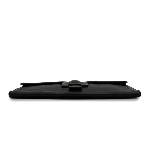 HERMES JIGE PM BLACK VEAU GULLIVER CLUTCH BAG 1985 CIRCLE O 90341906
