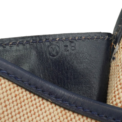 HERMES JIGE PM BLUE INDGO BOX CALF TOILE H CLUTCH BAG 1983 CIRCLE M 90344454