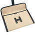 HERMES JIGE PM CLUTCH BAG BLUE INDGO BOX CALF TOILE H 1989 CIRCLE S 90336788