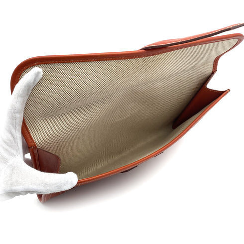HERMES JIGE PM CLUTCH BAG BRIQUE BOXCALF 2008 SQUARE L 90314408