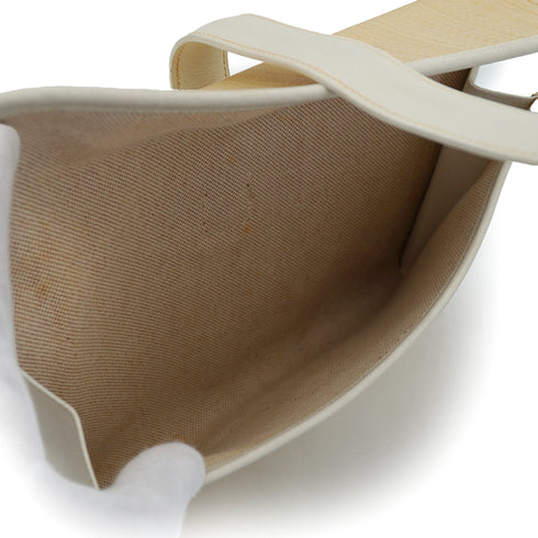 HERMES JIGE PM CLUTCH BAG WHITE CRINOLINE COURCHEVEL 1988 CIRCLE R 90327398