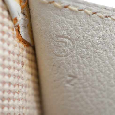 HERMES JIGE PM CLUTCH BAG WHITE CRINOLINE COURCHEVEL 1988 CIRCLE R 90327398