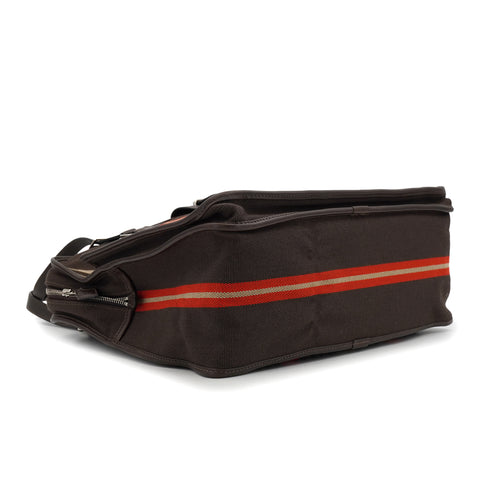 HERMES JUMPING CABAS EBENE TOILE CASAQUE EVERCALF TOTE BAG 2007 SQUARE K PALLADIUM HARDWARE 90346871