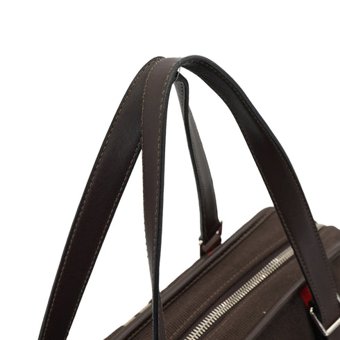 HERMES JUMPING CABAS EBENE TOILE CASAQUE EVERCALF TOTE BAG 2007 SQUARE K PALLADIUM HARDWARE 90346871