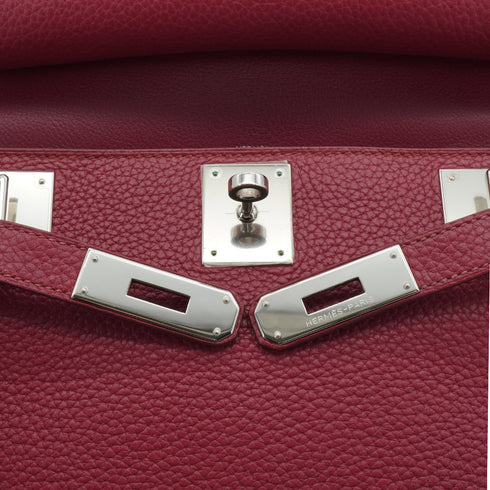 HERMES JYPSIERE 28 RUBY TAURILLON CLEMENCE SHOULDER BAG 2014 SQUARE R PALLADIUM HARDWARE 90348313