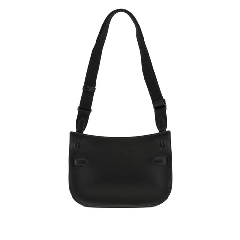 HERMES JYPSIERE MINI BLACK EVERGRAIN SHOULDER BAG 2025 K STAMP PALLADIUM HARDWARE 90348319