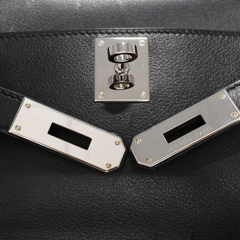 HERMES JYPSIERE MINI BLACK EVERGRAIN SHOULDER BAG 2025 K STAMP PALLADIUM HARDWARE 90348319