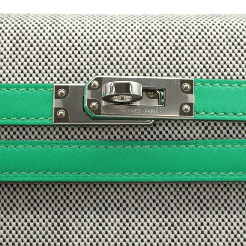 HERMES KELLY25 SELLIER VERT COMICS TOILE H VEAU SWIFT SHOULDER BAG 2024 W STAMP PALLADIUM HARDWARE 90335582