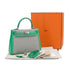 HERMES KELLY25 SELLIER VERT COMICS TOILE H VEAU SWIFT SHOULDER BAG 2024 W STAMP PALLADIUM HARDWARE 90335582