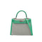 HERMES KELLY25 SELLIER VERT COMICS TOILE H VEAU SWIFT SHOULDER BAG 2024 W STAMP PALLADIUM HARDWARE 90335582