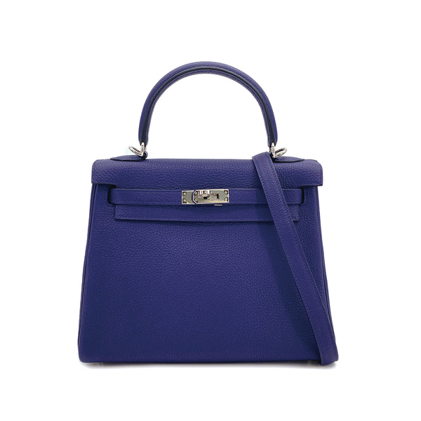 HERMES KELLY 25 RETOURNE BLUE ENCRE TOGO 2019 D PALLADIUM HARDWARE 90312502