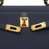 HERMES KELLY 25 RETOURNE BLUE SAPHIR TOGO HAND SHOULDER BAG 2024 W STAMP GOLD HARDWARE 90344354