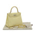 HERMES KELLY 25 RETOURNE JAUNE MILTON VEAU SWIFT HAND SHOULDER BAG 2024 W STAMP PALLADIUM HARDWARE 90345996