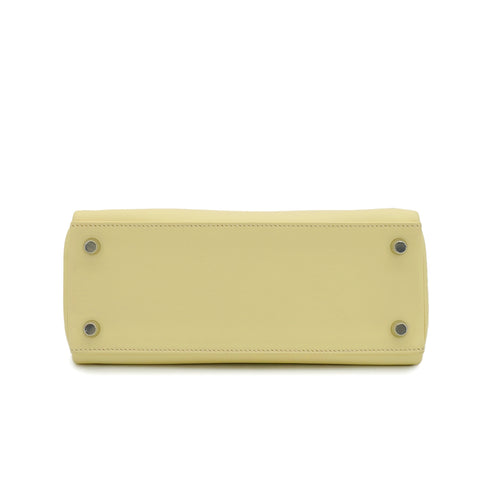 HERMES KELLY 25 RETOURNE JAUNE MILTON VEAU SWIFT HAND SHOULDER BAG 2024 W STAMP PALLADIUM HARDWARE 90345996