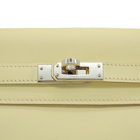 HERMES KELLY 25 RETOURNE JAUNE MILTON VEAU SWIFT HAND SHOULDER BAG 2024 W STAMP PALLADIUM HARDWARE 90345996