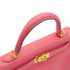 HERMES KELLY 25 RETOURNE ROSE LIPSTICK VEAU SWIFT HAND SHOULDER BAG 2018 C STAMP GOLD HARDWARE 90342431