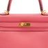 HERMES KELLY 25 RETOURNE ROSE LIPSTICK VEAU SWIFT HAND SHOULDER BAG 2018 C STAMP GOLD HARDWARE 90342431