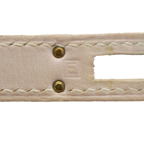 HERMES KELLY 25 SELLIER BEIGE BOX CALF HAND SHOULDER BAG 2001 SQUARE E GOLD HARDWARE 90342407