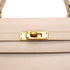 HERMES KELLY 25 SELLIER BEIGE BOX CALF HAND SHOULDER BAG 2001 SQUARE E GOLD HARDWARE 90342407