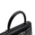 HERMES KELLY 25 SELLIER BLACK BOXCALF HAND SHOULDER BAG 2004 SQUARE H RUTHENIUM HARDWARE 90313863