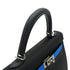 HERMES KELLY 25 SELLIER TRICOLOR BLACK ARDOISE BLEU HYDRA VEAU EPSOM HAND SHOULDER BAG 2024 W STAMP PALLADIUM HARDWARE 90340159