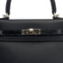 HERMES KELLY 25 TOUCH RETOURNE BLACK SWIFT LIZARD 2023 B STAMP PALLADIUM HARDWARE 90320180