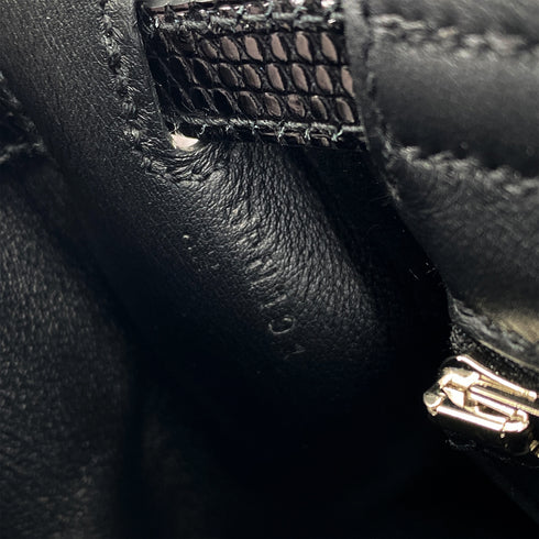 HERMES KELLY 25 TOUCH RETOURNE BLACK SWIFT LIZARD 2023 B STAMP PALLADIUM HARDWARE 90320180