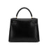 HERMES KELLY 28 BLACK BOXCALF HAND BAG 1996 CIRCLE Z GOLD HARDWARE 90324744