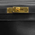 HERMES KELLY 28 BLACK BOXCALF HAND SHOULDER BAG 1993 CIRCLE W GOLD HARDWARE 90321156