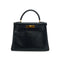 HERMES KELLY 28 BLUE INDIGO BOX CALF HAND BAG 1992 CIRCLE V GOLD HARDWARE 90339443