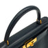 HERMES KELLY 28 BLUE INDIGO BOX CALF HAND BAG 1992 CIRCLE V GOLD HARDWARE 90339443