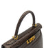 HERMES KELLY 28 GRIS ELEPHANT POROSUS CROCODILE HAND SHOULDER BAG 2001 SQUARE E GOLD HARDWARE 90323190